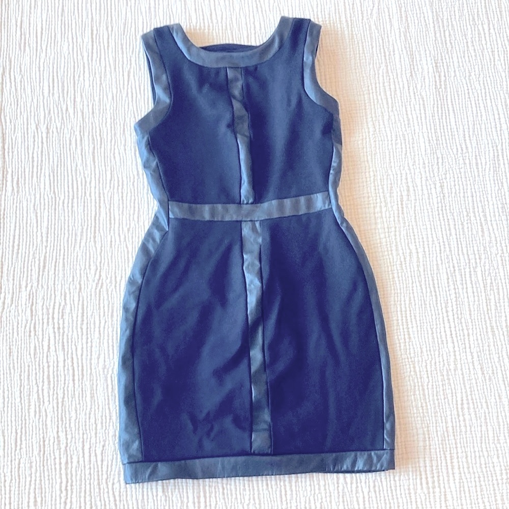 Bailey 44 Black Sleeveless Vegan Leather Dress Size 0